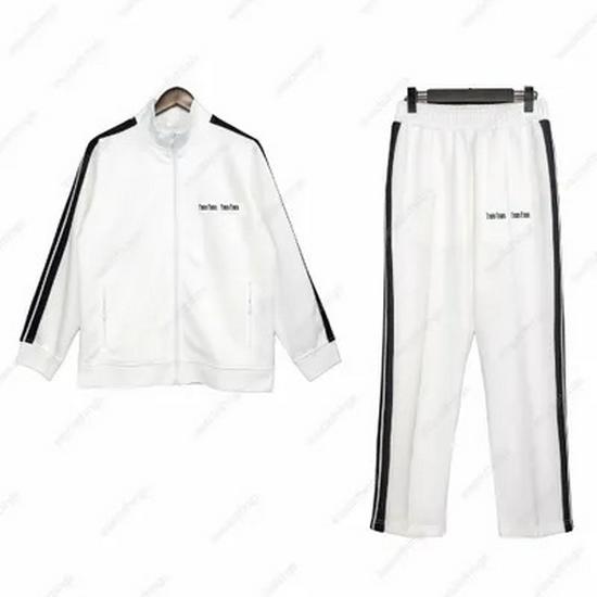 Унисекс осенний спортивный костюм из трех полос (куртка и брюки)