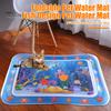 Water Sensor Mat for Cats Thickened Water Sensory Playmat with Fish Pattern Inflatable Cooling Comfort Summer Pet Water Pad