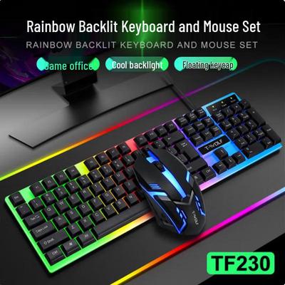 Игровая клавиатура и мышь TF230 RGB
