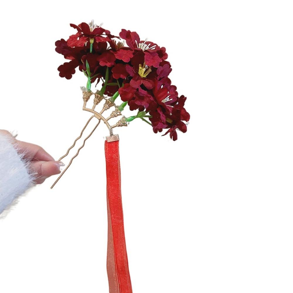 Fairy Flower Hair Stick Bohemian Bride Hair Accessories Sweet Thai Hair Fork Girls