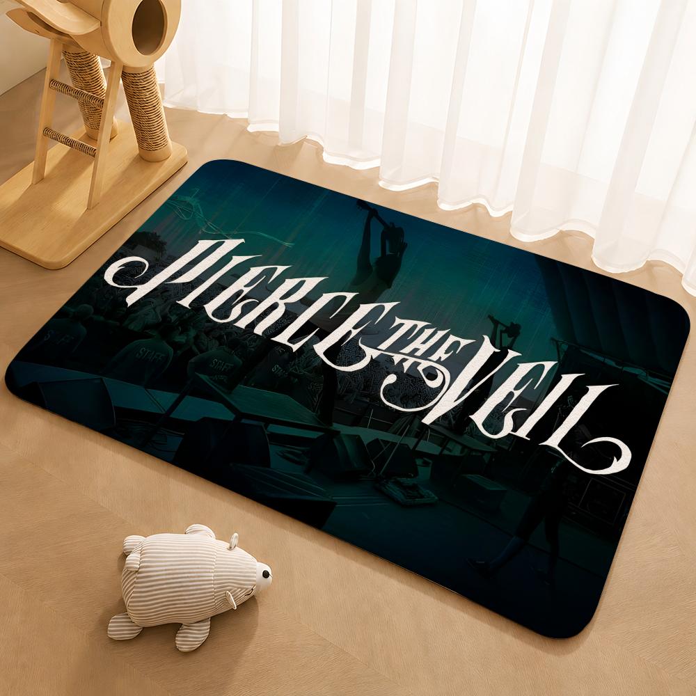 P-Pierce The Veil Band Collide With The Sky Floor Mat Floor Mat Soft Flannel Non-Slip Door Rug for Living Room