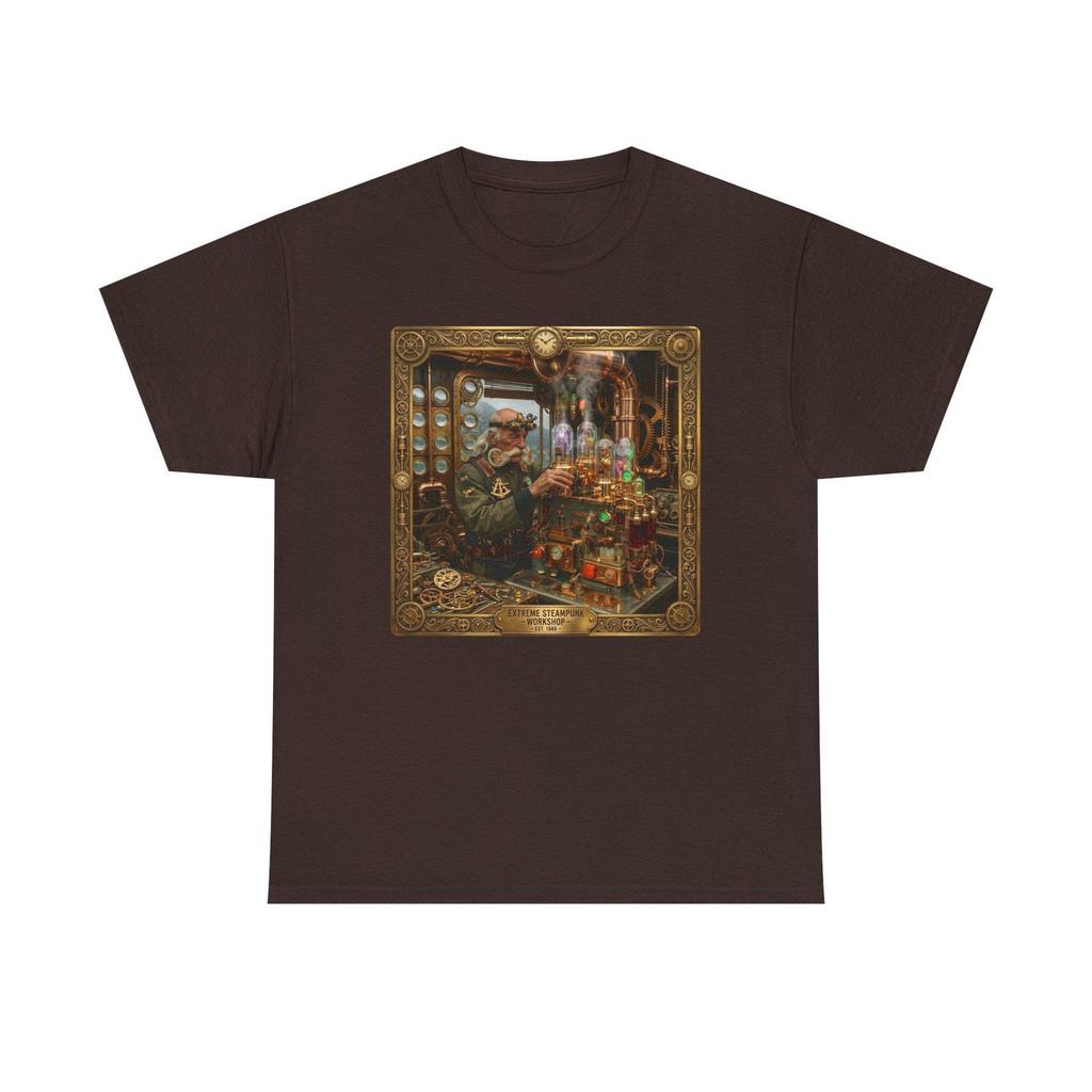 Victorian Apothecary Shop Tee | Steampunk Alchemy Illustration