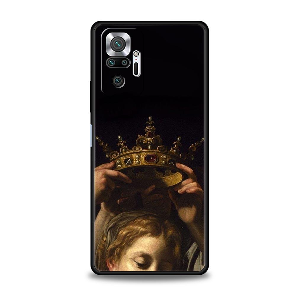 Классический эстетичный арт чехол для телефона для Xiaomi Redmi Note 14 13 5G 10 11 12 Pro Plus 4G 14C 13C 12C 10C Черная крышка