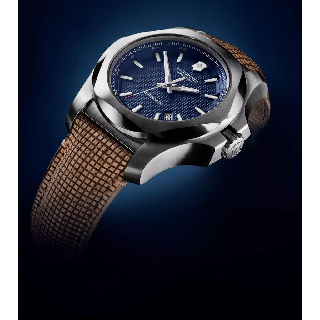 Victorinox Механические часы с автоматическим подзаводом, корпус из нержавеющей стали, подарочный синий циферблат, деревянный ремешок 241834 INOX. Мужской (316L/Кованый) []