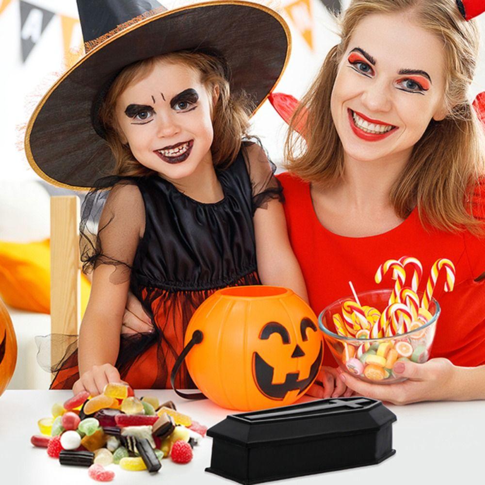 with Lids Halloween Coffin Box Candy Container Halloween Coffin Model Creative Home