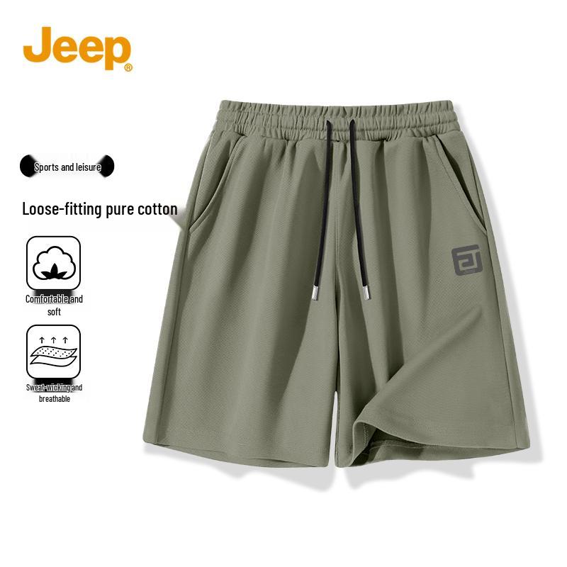 Jeep Мужские летние дышащие хлопковые шорты