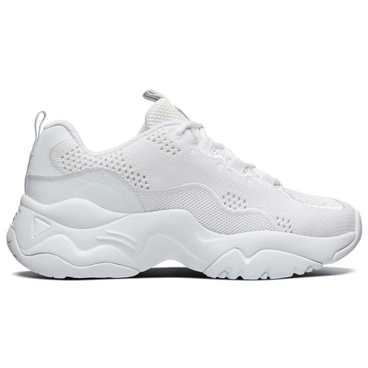 Skechers DLites 3.0 Тканевые Удобные Повседневные Низкие Папины Кроссовки Женские Кроссовки Белые 66666210-WHT