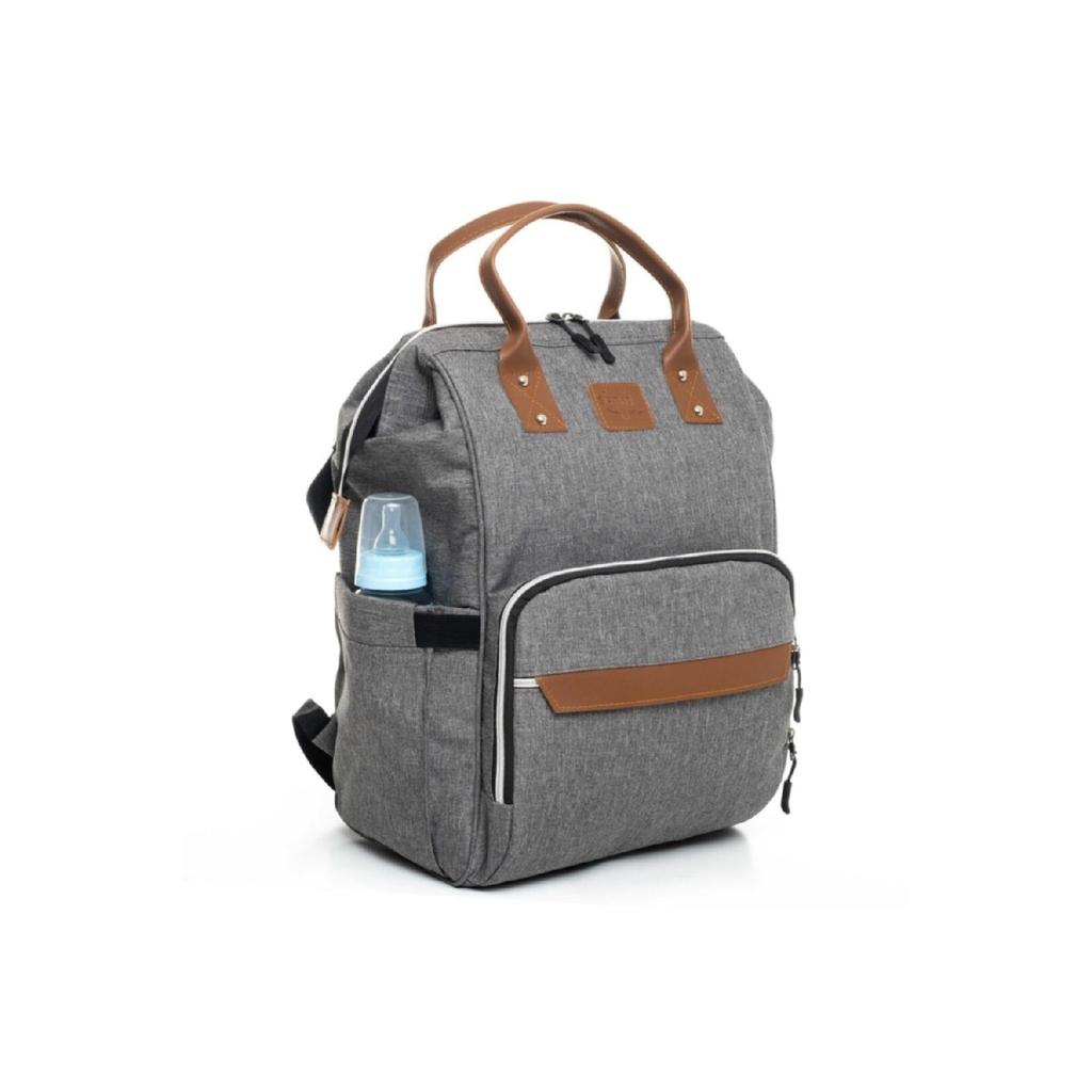 Черно-серый рюкзак для ухода за мамой и ребенком с бутылочкой-термосом, водонепроницаемая коляска с вешалкой