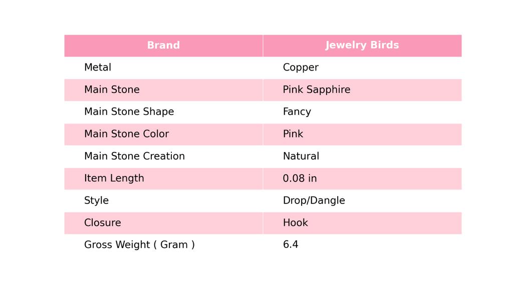 Натуральный розовый сапфир медь висячие серьги подарок дочери гальванопластика ювелирные изделия V-103