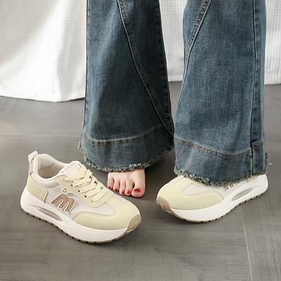 CRLAYDK Летние женские кроссовки для ходьбы, сетчатые, повседневные, теннисные, на шнуровке, на платформе, женская обувь, удобные спортивные тренажеры