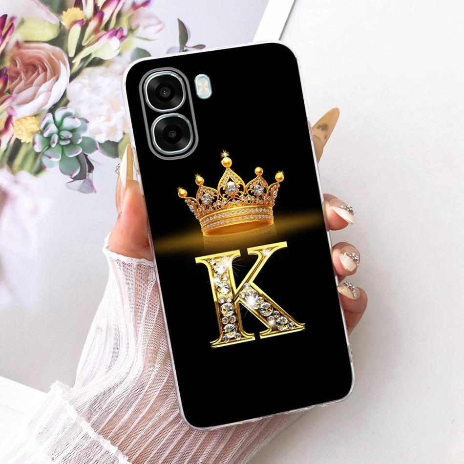 Для OPPO A6X A6 A6T Pro 4G 5G Модный чехол для телефона с буквой и короной Для Oppo A6x A 6 A6T Pro 4G Мягкие силиконовые TPU чехлы