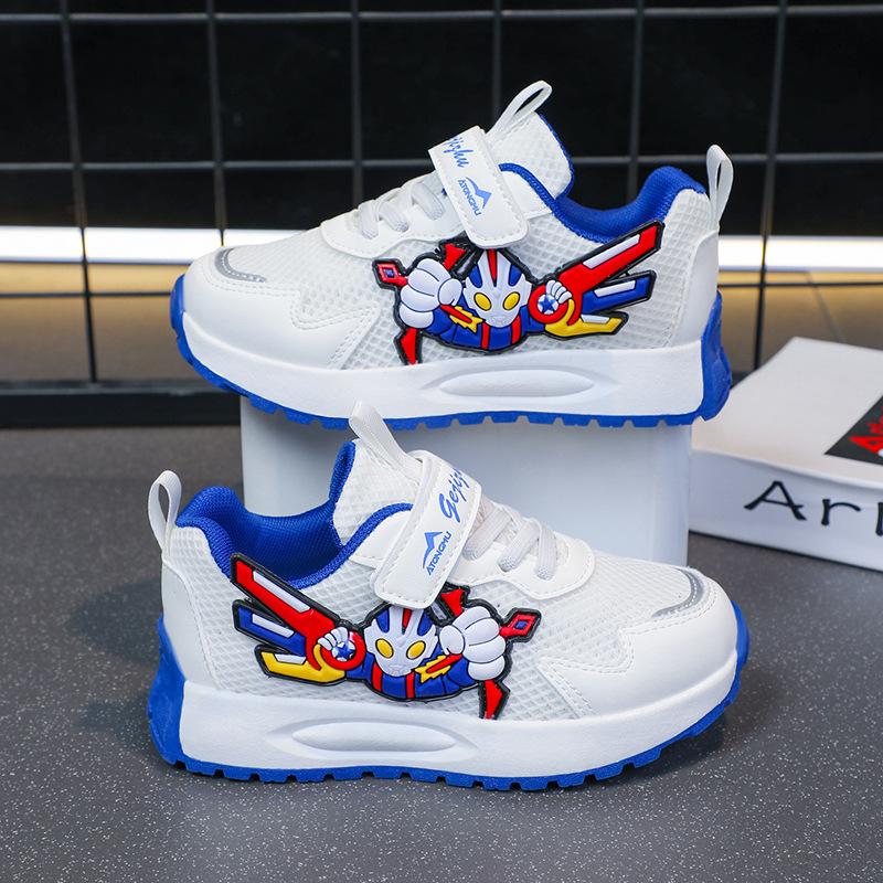 Children's sports shoes, new spring and summer models, boys' sneakers, mesh breathable running shoes for older children and elementary school boys