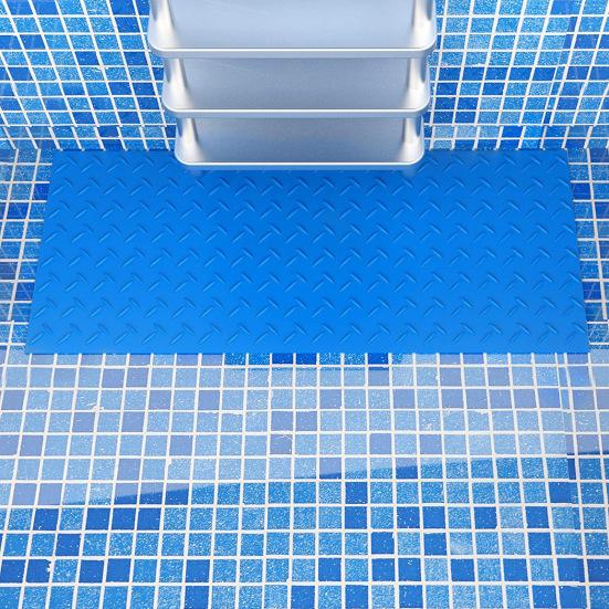 Pool Ladder Mat Non-Slip Texture Flexible Step Mat Easy To Store Cuttable Protective Pool Liner Pad Stairs Stability Cushion Protector for Pool Ladder
