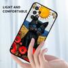 Мультяшный Милый Кот Для Samsung A73 A72 A71 A55 A54 A53 A52 A51 A13 A22 A16 A15 A12 A14 A26 A07 5G Черный Чехол для Телефона