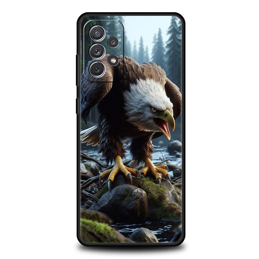 Чехол для телефона с орлом для Samsung Galaxy A17 A07 A55 A35 A25 A15 A05s A33 5G A31 A23 A21s A13 A41 A73 A53 A51 A71 A03s S10 Plus