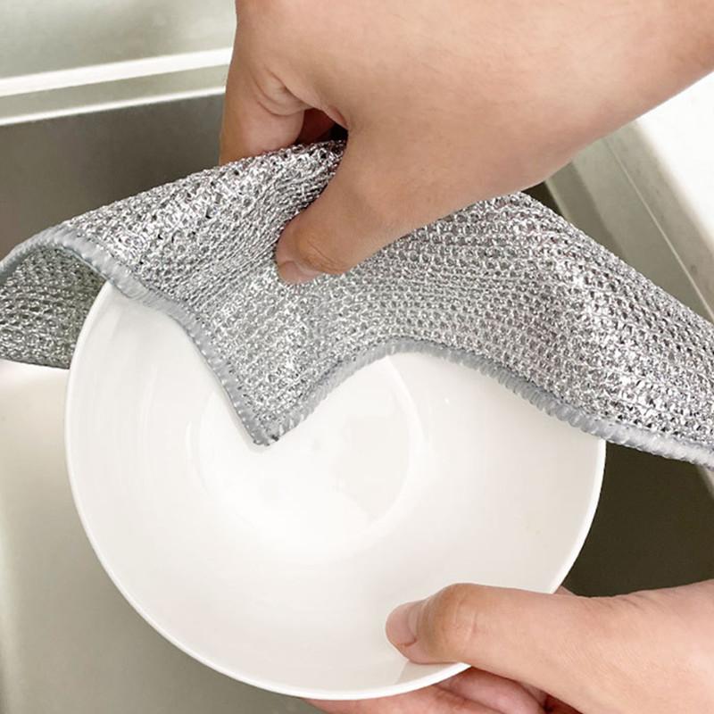 Новая утолщенная салфетка для мытья посуды Kitchen Magic, полотенце для мытья посуды из металлической проволоки, тряпка для чистки микроволновой печи, инструмент для мытья посуды