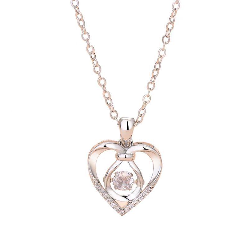 Ожерелье в форме сердца для женщин, подвеска в форме сердца, цепочка на ключицу, легкая, роскошная, простой подарок на День святого Валентина для девушки