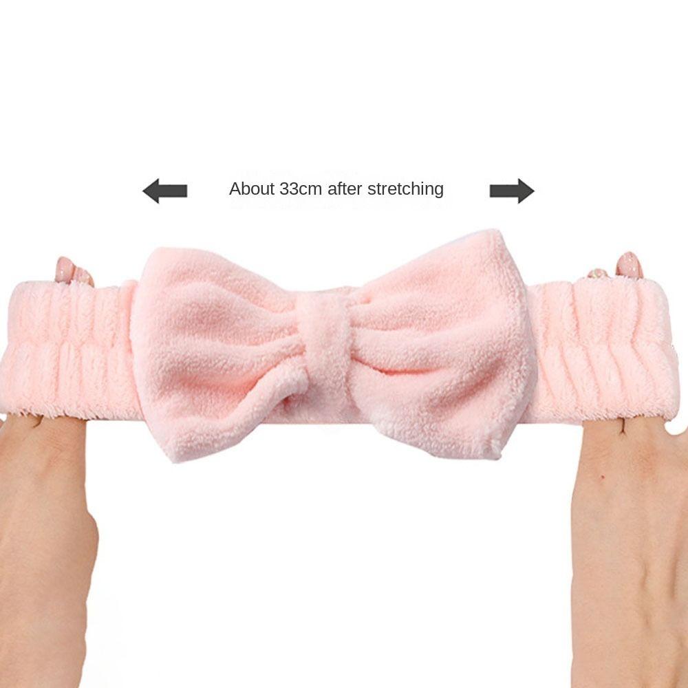 Повязка для волос для мытья лица, мягкая повязка на голову с бантом, галстук-бабочка, повязка на голову для спа, новая повязка на голову для макияжа