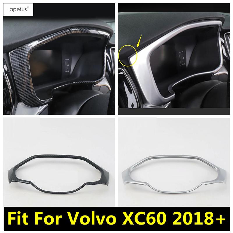 Dashboard trument Panel Screen Frame Cover Trim Fit For Volvo XC60 2018 - 2024 ABS Matte / Carbon Fiber Accessories Interior