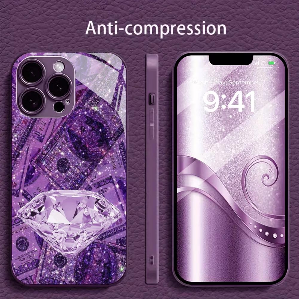 Красочный гальванизированный стеклянный чехол для телефона iPhone 17 16 15 14 13 12 11 Pro Max Plus 16E 17Air
