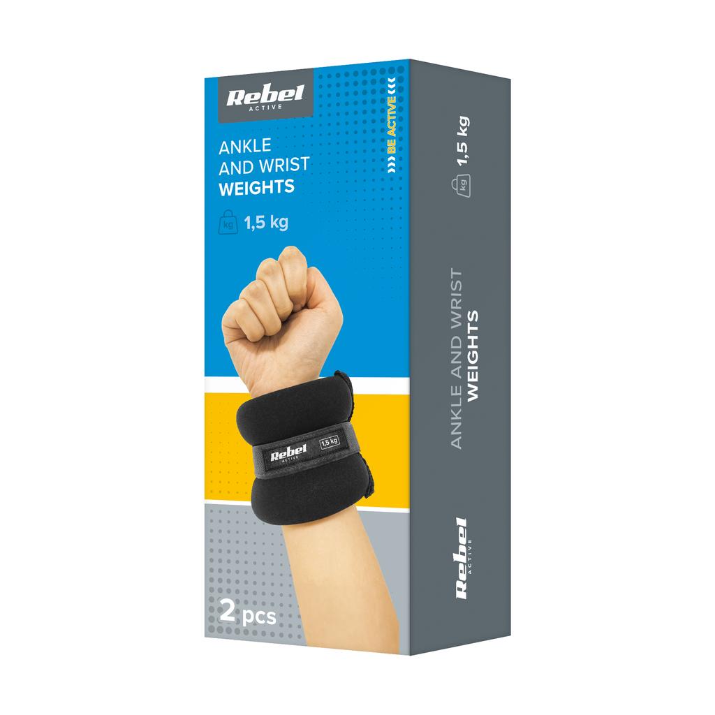 Weights For Ankles, Wrists, Legs, Arms, Adjustable, Comfortable, 2X1.5Kg Rebel