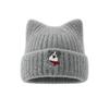 2026 autumn and winter new Japanese cute puppy embroidered knitted hat fashionable big head circumference versatile warm wool hat