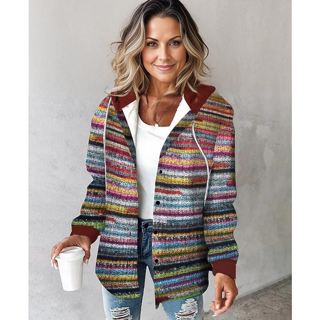 2025 New Women's Plaid Coat Autumn Winter Fashion Casual Outerwear for Ladies - Hot Sale In Europe America