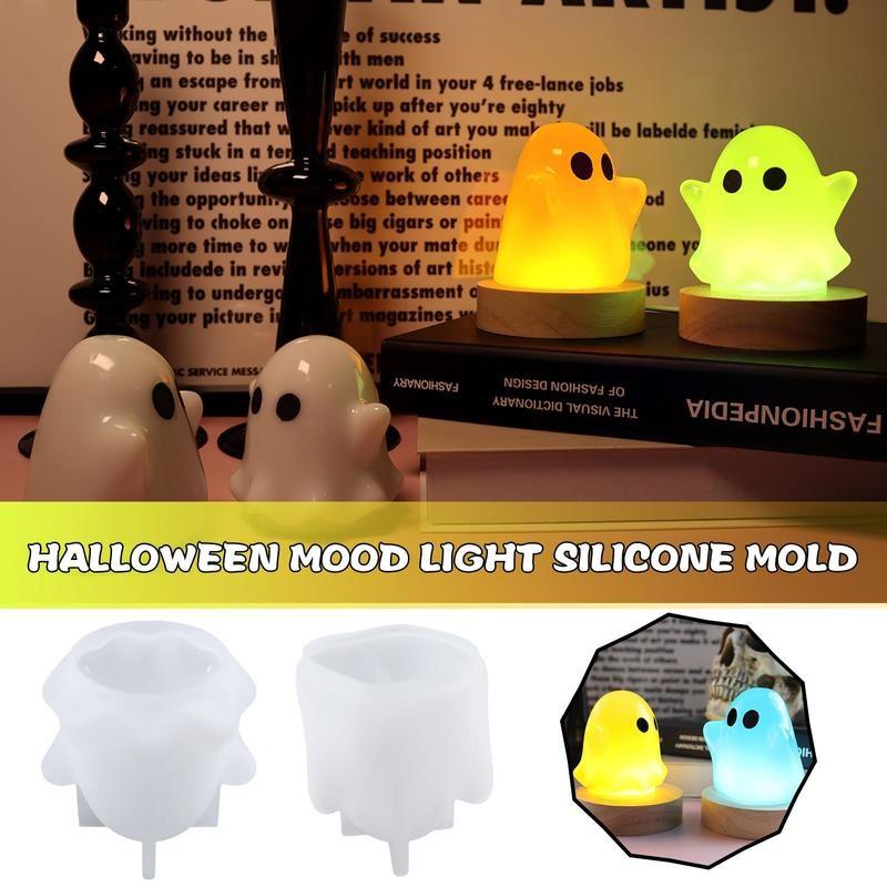 1 шт. DIY кристаллическая форма для эпоксидной смолы, наряд для Хэллоуина, атмосферная лампа, прикроватная милая декоративная силиконовая форма для зеркала HMM