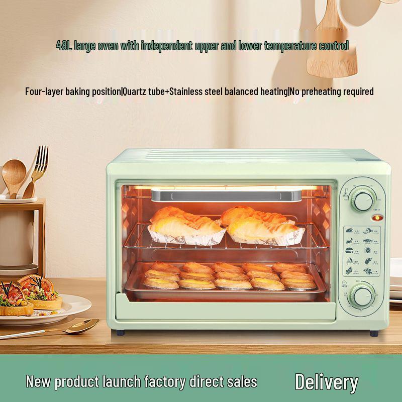 Электрическая духовка большой вместимости с независимой регулировкой температуры для профессиональной выпечки, мини-тартов и сладкого картофеля