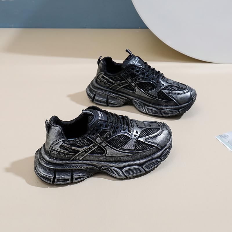 Мода 2024 года на толстой подошве женские модные нескользящие дышащие весенние и осенние кроссовки на толстой подошве