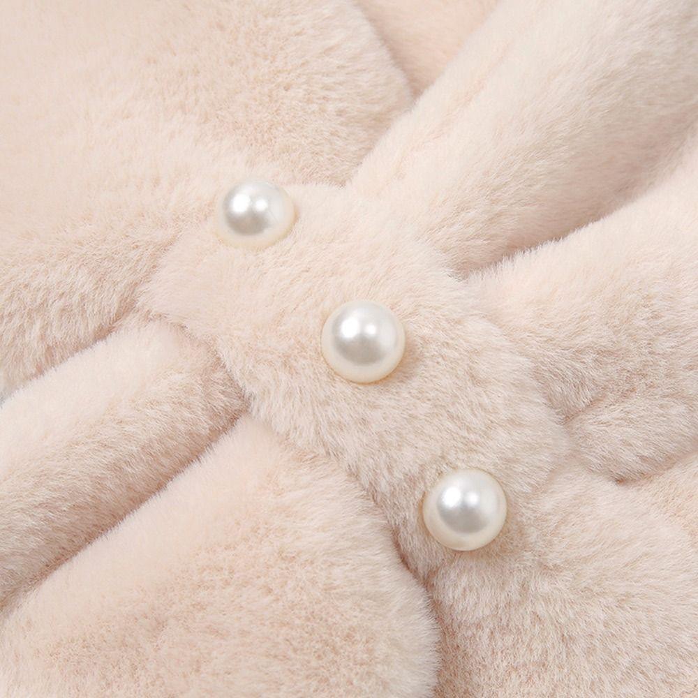 Зимний мягкий удобный искусственный меховой воротник плюшевый шарф крест на шее теплая шаль