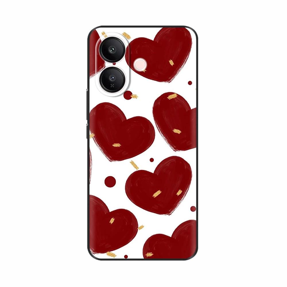 Чехол для Vivo V60 Lite Модные Цветы Мягкий Высококачественный Корпус Для Vivo V60 V50 Lite 4G 5G Мягкий Силикон Телефон ТПУ Задняя Крышка