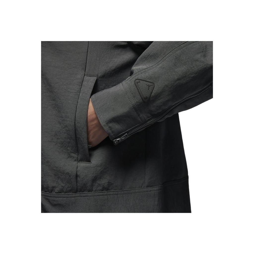 Jordan Сплошной цвет с карманом на молнии и воротником с длинным рукавом Женская верхняя одежда Серый DX0505-022