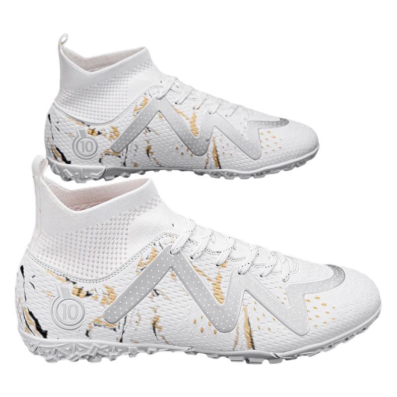 New High-Top Football Shoes Men'S And Women'S Ag Long Nails Tf Broken Nails Artificial Grass Game Football Shoes