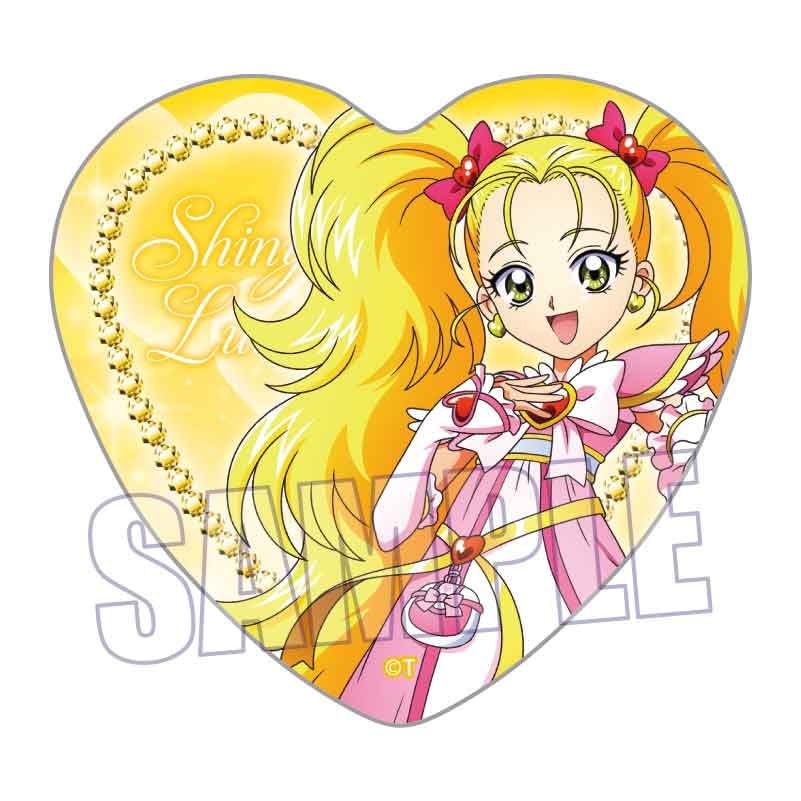 Bell House Футари ва Pretty Cure Max Heart Значок-сердечко для коллекционирования Версия «Действие». Примерно 1 коробка. W57 x H52,5 мм Жестяная банка