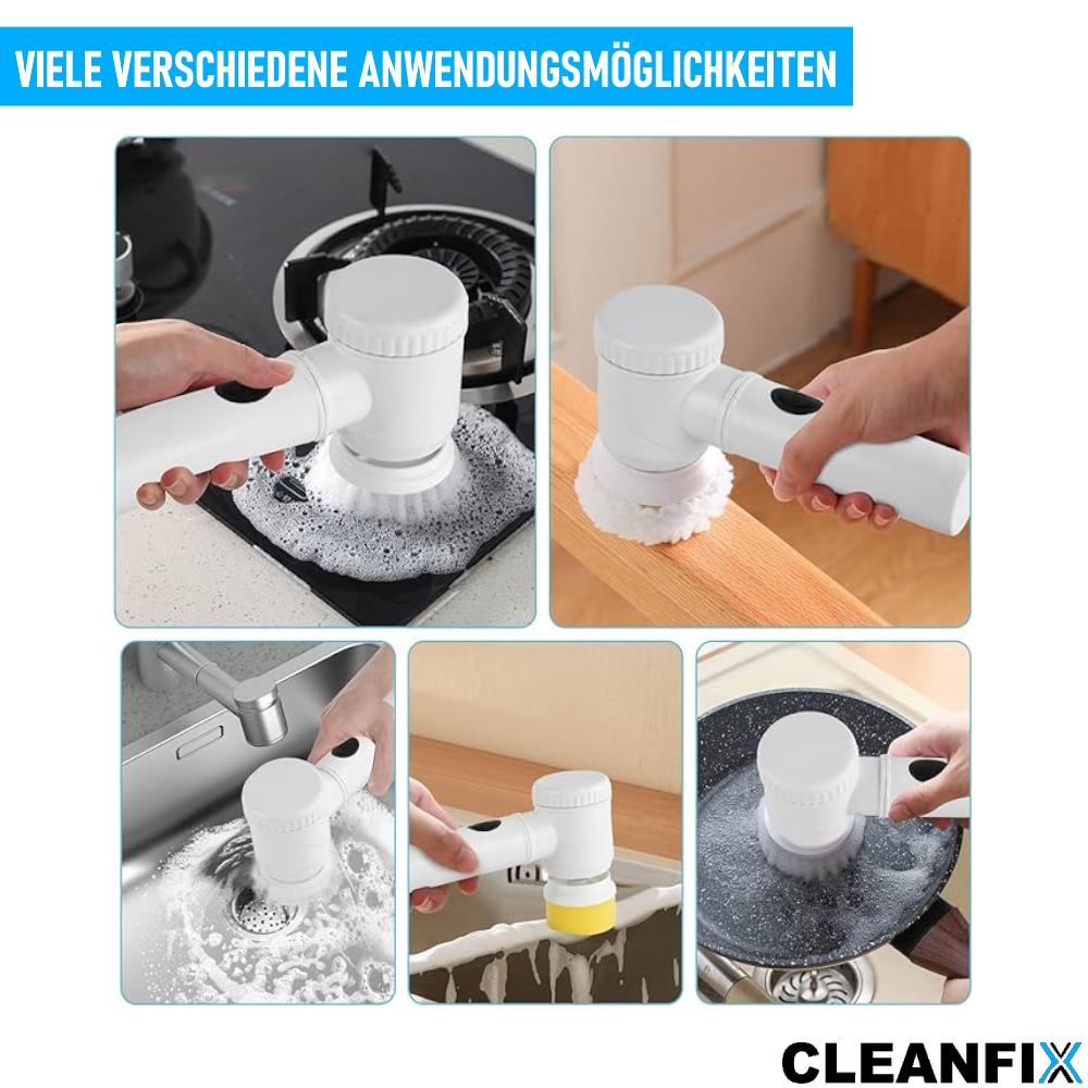 CLEANFIX Электрическая чистящая щетка Аккумуляторная Power Spin Scrubber Набор для чистки