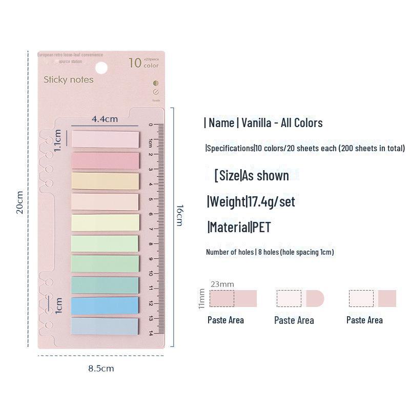 Стикеры Morandi Color Index: Пластиковые наклейки-индикаторы с возможностью записи
