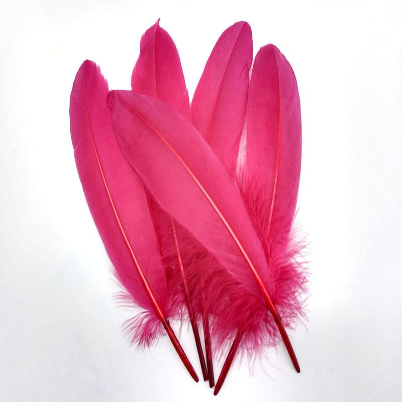 20PCS Hard Stick Colourful Goose Feathers Plumes Swan for Home Decoration Crafts DIY Jewelry Making Table Centerpieces 15-20cm