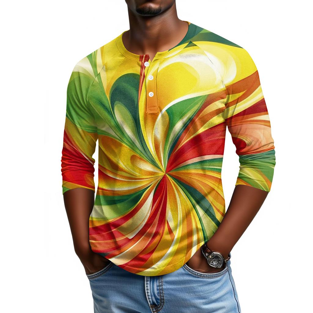 Мужской топ с рукавом реглан и рукавом три четверти