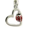 Les Trésors De Lily [L5695] - Silver Pendant 'Ladybug' Silver-red (rhodium-plated) Love - 12x12 Mm