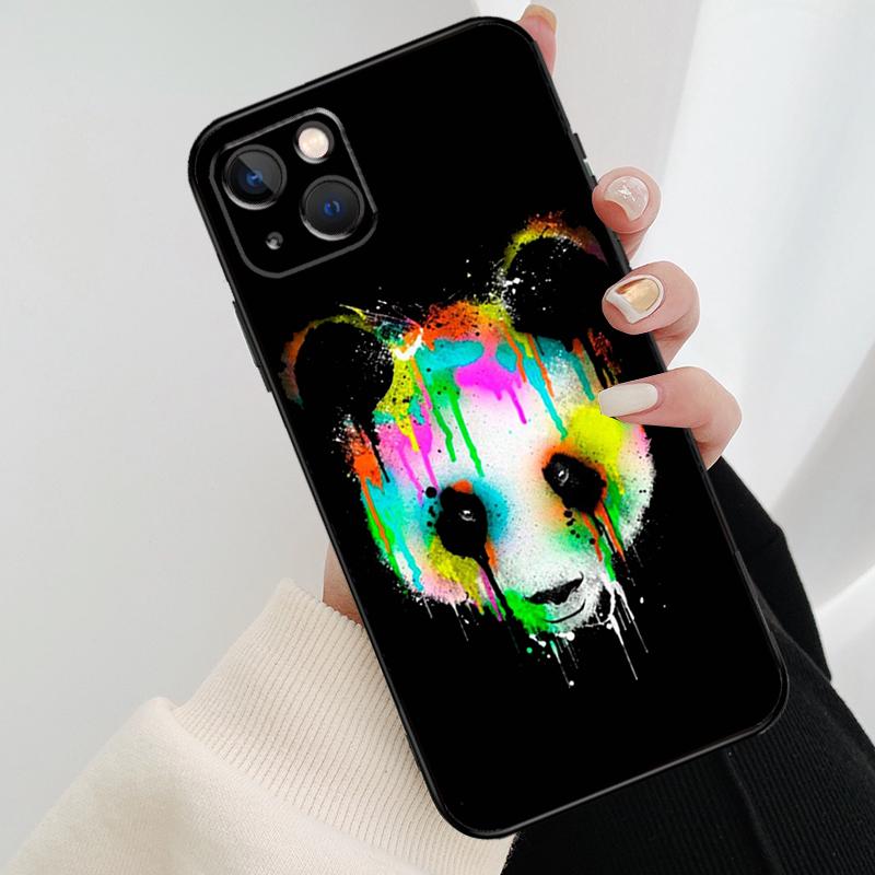 Мультяшный чехол для телефона с пандой для iPhone 17 Pro Max 15 14 13 11 12 16 Pro Max mini 15 16 Plus 16e 17 Air Cover