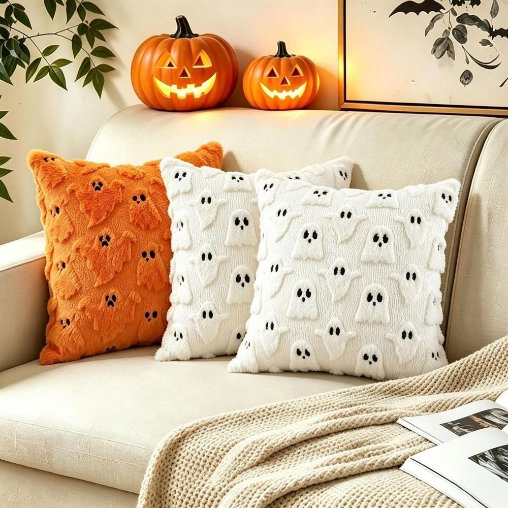 Halloween Decorative Pillowcase Square Stuffed Pillow Case Soft Cushion Covers Holiday Decor
