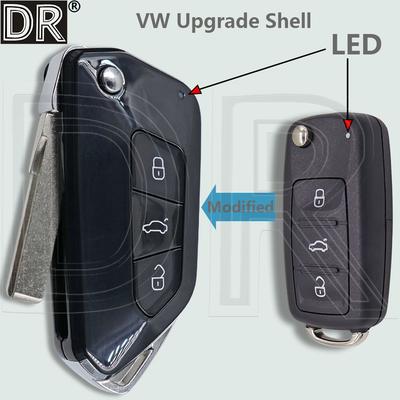 DR 202AD Модифицированный откидной корпус ключа-пульта для VW Volkswagen Passat Golf Mk6 Polo Caddy Tiguan Beetle Skoda Octavia Seat