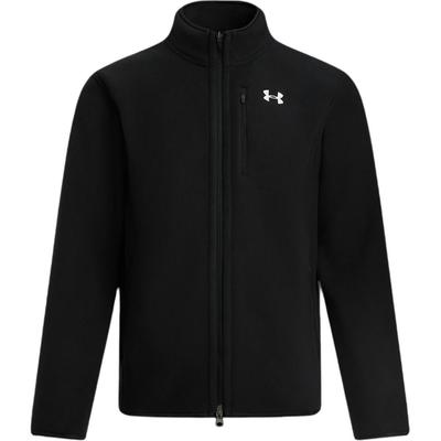 UA BF Logo Pattern Теплая однотонная куртка на молнии с воротником-стойкой Мужские куртки черного цвета 1389308-001