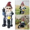 Garden Gnomes Novelty Statues Motorcycle Dwarf  Ornaments Outdoor Naughty Decor