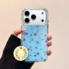 Милый Чехол для Телефона с Лазерным Узором из Звезд для IPhone 16 15 14 17 Pro Max 13 Ударопрочный Защитный Мягкий Чехол с Принтом Пятиконечных Звезд