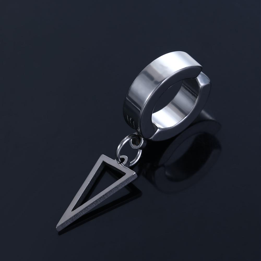 Стальной Треугольник Модные Украшения Корейский Стиль Ушной Манжет Клипса-Крестик Серьга Серьга Без Прокола