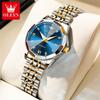 OLEVS Brand Women's Watches Elegant Fashion Automatic Mechanical Watch Waterproof Stainless Steel Luminous Date Simple Watch