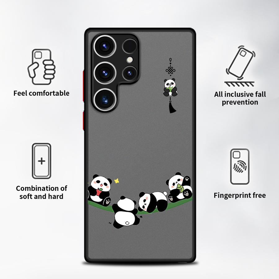 Мультяшная Милая Панда Чехол Задняя Крышка для Телефона для Samsung Galaxy S26 S22 S21 Note 20 Ultra 10+ S23 FE S25 Ultra S24 Plus S20 FE