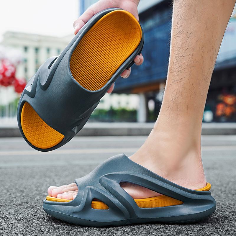 Мужские и женские нескользящие сандалии, летние, для дома и улицы, однотонные, повседневные, модные, дизайнерские тапочки, пляжная обувь